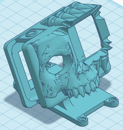 Hero8_skitzo_mount_25deg_1.png Download free OBJ file Skitzo Hero 8 Skull Mount - 25deg • 3D print design, 98sonomaman