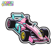 550_cutter.png FORMULA ONE RACING CAR COOKIE CUTTER MOLD