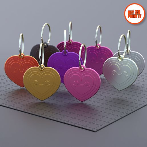 HappyHearts_V04.jpg Porte-clés Happy Hearts Print In Place