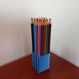3.jpg Zigzag Rows Cubic Pencil Holder, 36 Colored Pencils