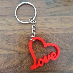 coeur.jpg STL file Heart key ring・3D printable model to download