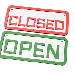 A.png STL file OPEN CLOSED DOOR SIGN BOARD FOR 3D PRINT & CNC・Template to download and 3D print, Khanna3D