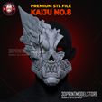 Kaiju_No_8_Half_Mask_Jujutsu_Kaisen_3D_Print_Model_STL_File_01.jpg Kaiju No 8 Half Mask Cosplay - Kafka Hibino Monster 8