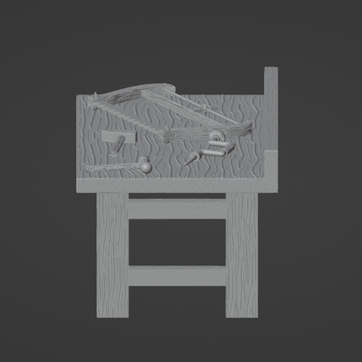 CarpenterTable-04.png Carpenter's Table ( with tools ) 28mm Scale
