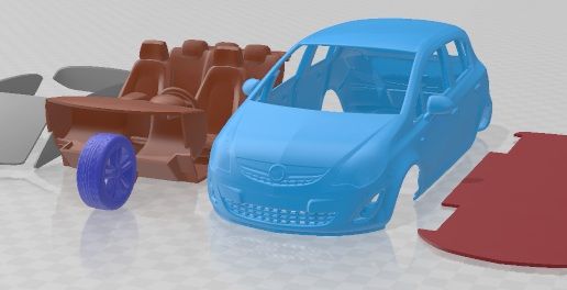 Opel Corsa 5 Door 2012 Printable Car
