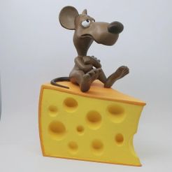IMG_20180318_185845_428.jpg Файл STL A rat on a cheese・3D-печатный дизайн для загрузки