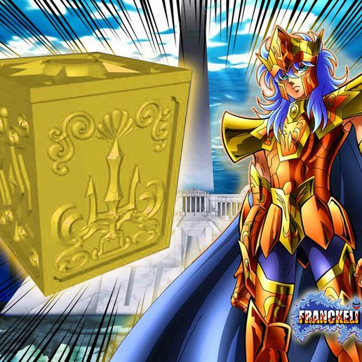 SAINT SEIYA POSEIDON BOX  REPARADO - 3D model önizlemesi