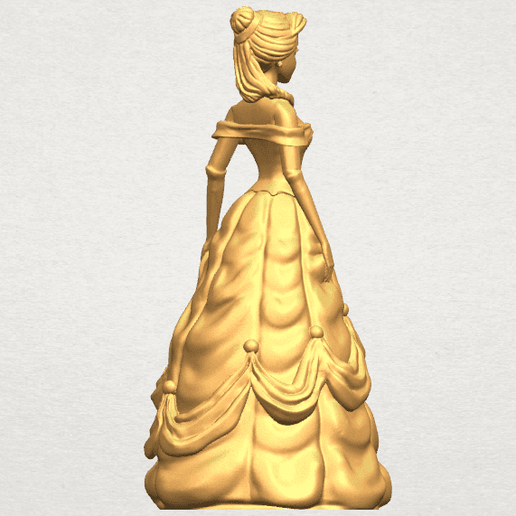 TDA0578 Princess Belle A06.png -Datei Princess Belle kostenlos herunterladen • Modell zum 3D-Drucken, GeorgesNikkei