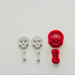 380848770_1003958334270326_6480153690220122403_n.jpg Файл 3D Luv Skull & Bone stl файл скачать резак для полимерной глины для ювелирных изделий резак для печенья・3D-печатная модель для загрузки