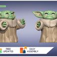 POSE05_KAWAI.jpg Baby Yoda "GROGU" The Child - The Mandalorian - 3D Print - 3D FanArt