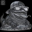 Funky-Lizard-Relief-9.jpg Funky Lizard Relief  STL File For 3D print model