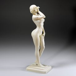 Minimalist-Sculpture-Naked-woman.jpg Файл STL Минималистская скульптура Обнаженная женщина・Шаблон для 3D-печати для загрузки