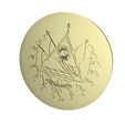coin1.png Gold Coin - El Salvador Shield Design for 3D Printing