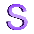 V2 - Texte S - Droite.stl STL file Blake and Mortimer - Swordfish・3D printable design to download