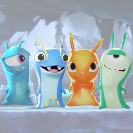 Slugterra Slugs STL Pack - 4 slugs (pack 4 slugs under slugterra)