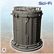 1.jpg Round storage silo with reinforced wooden access ladder (12) - Future Sci-Fi SF Zombie plague Post apocalyptique Terrain Tabletop Scifi