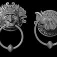 Kncoker_Pair__06396.1572808176.jpg Detailed Labyrinth Door Knocker Set