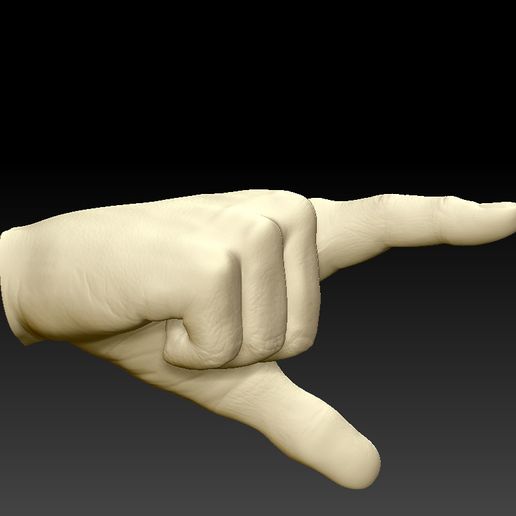 pointing finger 3D model