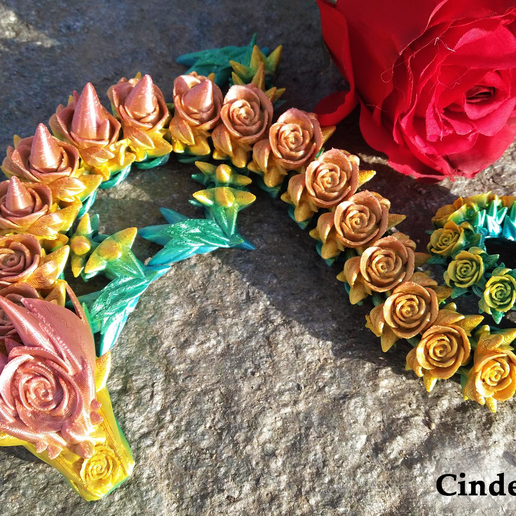 3.png Rose Dragon, Valentine's Day Flexi Dragon