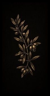 Dark Olive Branch Lithophane Wall Art Panel - 3D Printable Backlit Botanical Art, LED Light Panel Decor