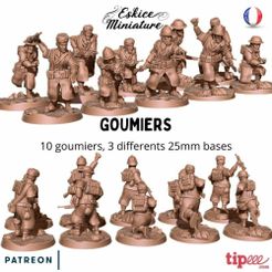 1000X1000-goumiers.jpg Fichier 3D 10 Goumiers soldiers - French army WW2 - 28mm for wargame・Modèle imprimable en 3D à télécharger