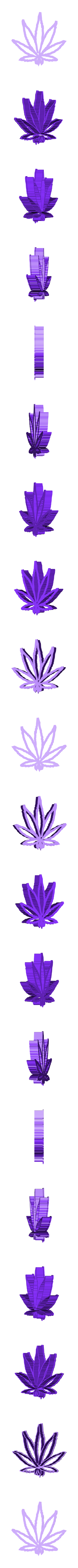 marihuana.stl Conjunto de cortadores de biscoitos para erva (maconha)