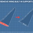 REMOVE WING BUILT-IN SUPPORTS “A VERSION OF THE WING WITHOUT BUILT-IN SUPPORT IS ALSO INCLUDED Бесплатный STL файл Антонов Ан-225 Мрия - 1:200・3D-печатная модель для загрузки