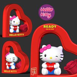 1.jpg Fichier 3D Hello Kitty - Valentine・Design pour imprimante 3D à télécharger