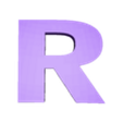 RED_Letter R_Use support.stl Pokeball Team Rocket Ball