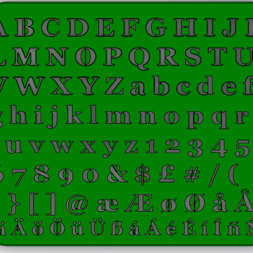Free STL file Lettering Template Drawing EN+DE+ES+DK 🎒 ・3D printable ...