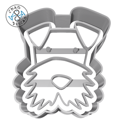 Dog-Face-Cute-6cm-2pc.png Download STL file Schnauzer - Dog - Cookie Cutter - Fondant - Polymer Clay • 3D printing model, Cambeiro