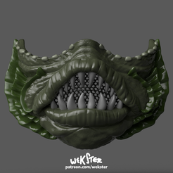 2a.png Download STL file Swamp Creature mask • 3D printable design, Wekster