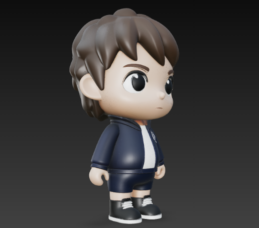 12-a3.png Chibi Yoichi Isagi-Inspired Striker | Fan Art Anime Soccer 3D Character Model
