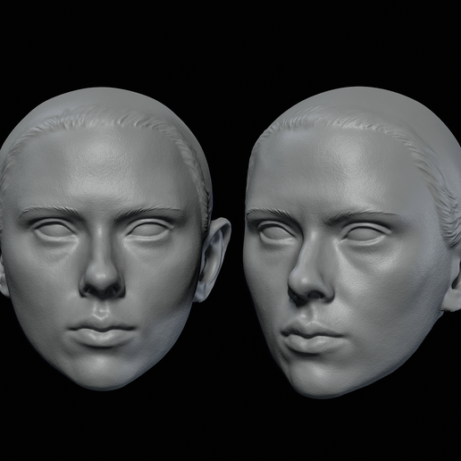 blackwidow Scarlett Johansson Marvel head - 3D model önizlemesi