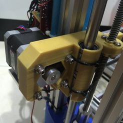 X_End_Motor_v2.jpg 3D-Datei Verbesserter X-Achsen-Schlitten, Umlenkrolle und Motorhalterung für Wilson II 3D-Drucker kostenlos・Vorlage für 3D-Drucker zum herunterladen