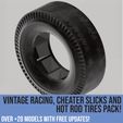 Tires_page-0010.jpg Pack of vintage racing, cheater slicks and hot rod tires for scale autos and dioramas! Scalable models