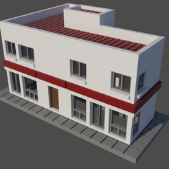 edificio-deptos-comercio-01.png Archivo STL gratis Pequeño edificio de departamentos y comercio・Modelo imprimible en 3D para descargar