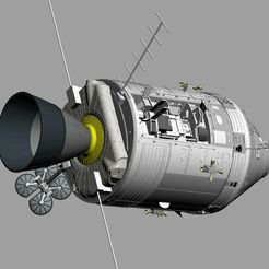 Apollo 17 in lunar orbit.jpg Fichier STL 1/48 - Module de commande et de service Apollo・Plan imprimable en 3D à télécharger