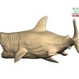 Megalodon-pose-1-5.jpg Ancient Ocean Creature Megalodon 3D sculpting printable model