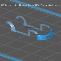 New-Project-(95).png STL file RB body kit for Nissan Silvia S15 - Separated parts・3D print design to download, ditomaso147