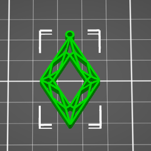 GEOMETRIC MINIMALIST PENDANT FOR NECKLACE, JEWELRY, EARRINGS, CHARM 3D model