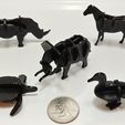 group_scale.jpg 3D Animal sculptures/toys variety x5 pack