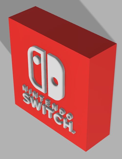 Telecharger Fichier Stl Gratuit Logo Nintendo Switch Modele A Imprimer En 3d Cults