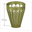Vase07-21.jpg basket vase wallet for paper or flower v07 for 3d-print or cnc
