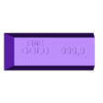 gold_bar_with_text_final.stl Ultimate Wealth Set: Gold Bar (999.9) + Decision Coin (2-in-1 Bundle)