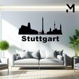 Stuttgart.png Wall silhouette - City skyline Set