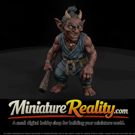 Dokkaebi Kneeling Goblin Figure
