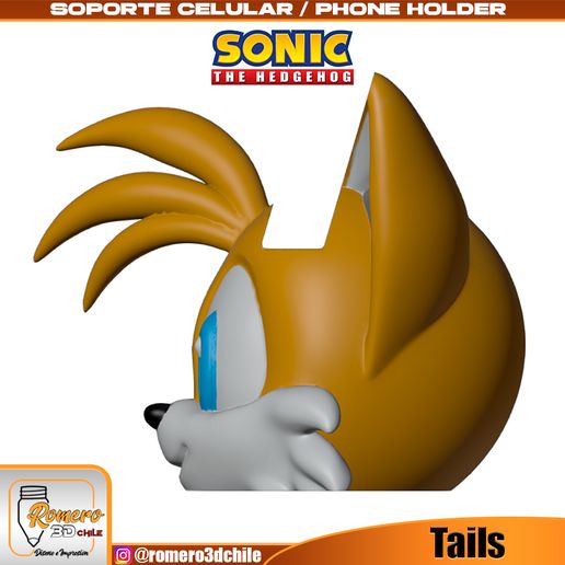 Archivo STL Soporte Celular Tails Sonic / Phone Holder 📞 ・Design para ...