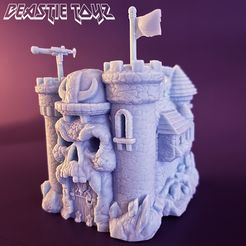 BeatsieToyz_CastleGreenSkull_3qrt.jpg Free STL file Castle Grayskull・3D printable model to download, Beastie-Toyz