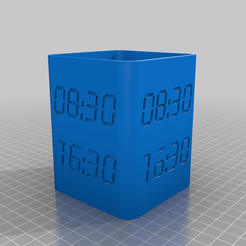 59a338fe-a1cf-4d20-8c98-1ddd61e82581.png Free 3D file Pen holder clock・3D printer design to download